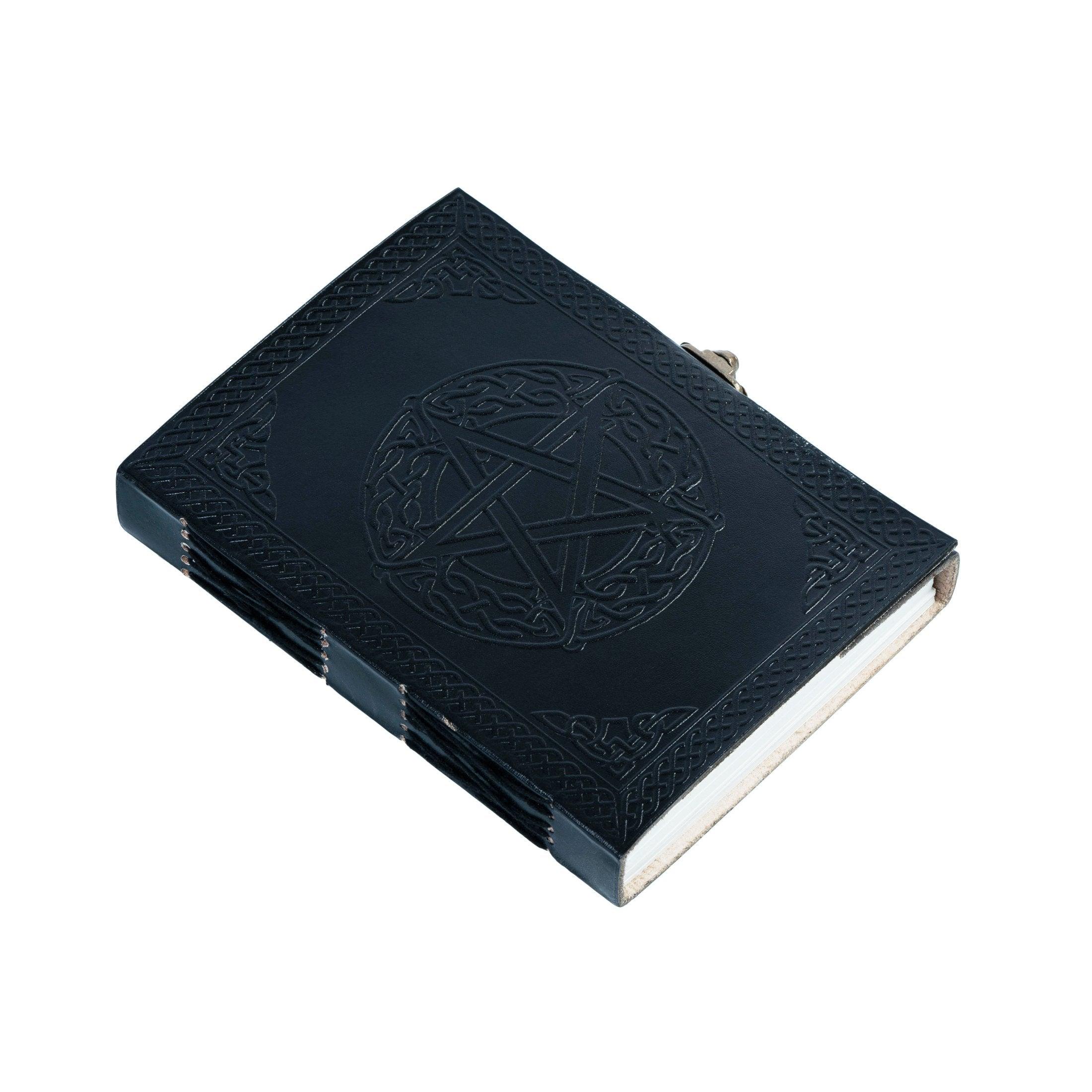 Unlined paper leather journal notebook with c-lock