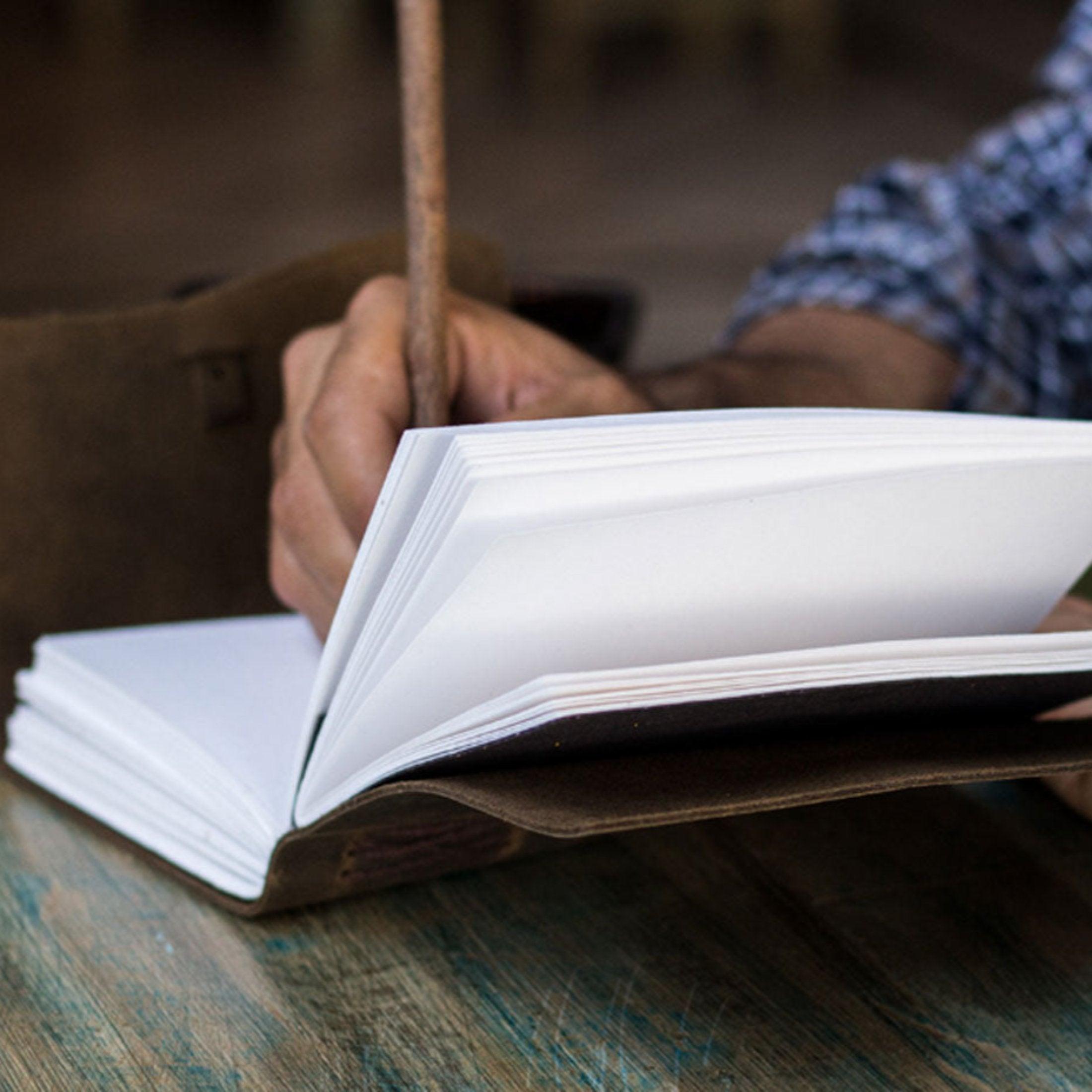 Handmade Leather Journal with Unlined paper