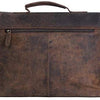 16 Inch Retro Buffalo Hunter Leather Laptop (Fits upto 15.6 Inch Laptop) Messenger Bag Office Briefcase College Bag (Distressed Tan)