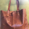 KomalC Genuine Soft Chicago Buff Leather Tote Bag Elegant Shopper Shoulder Bag