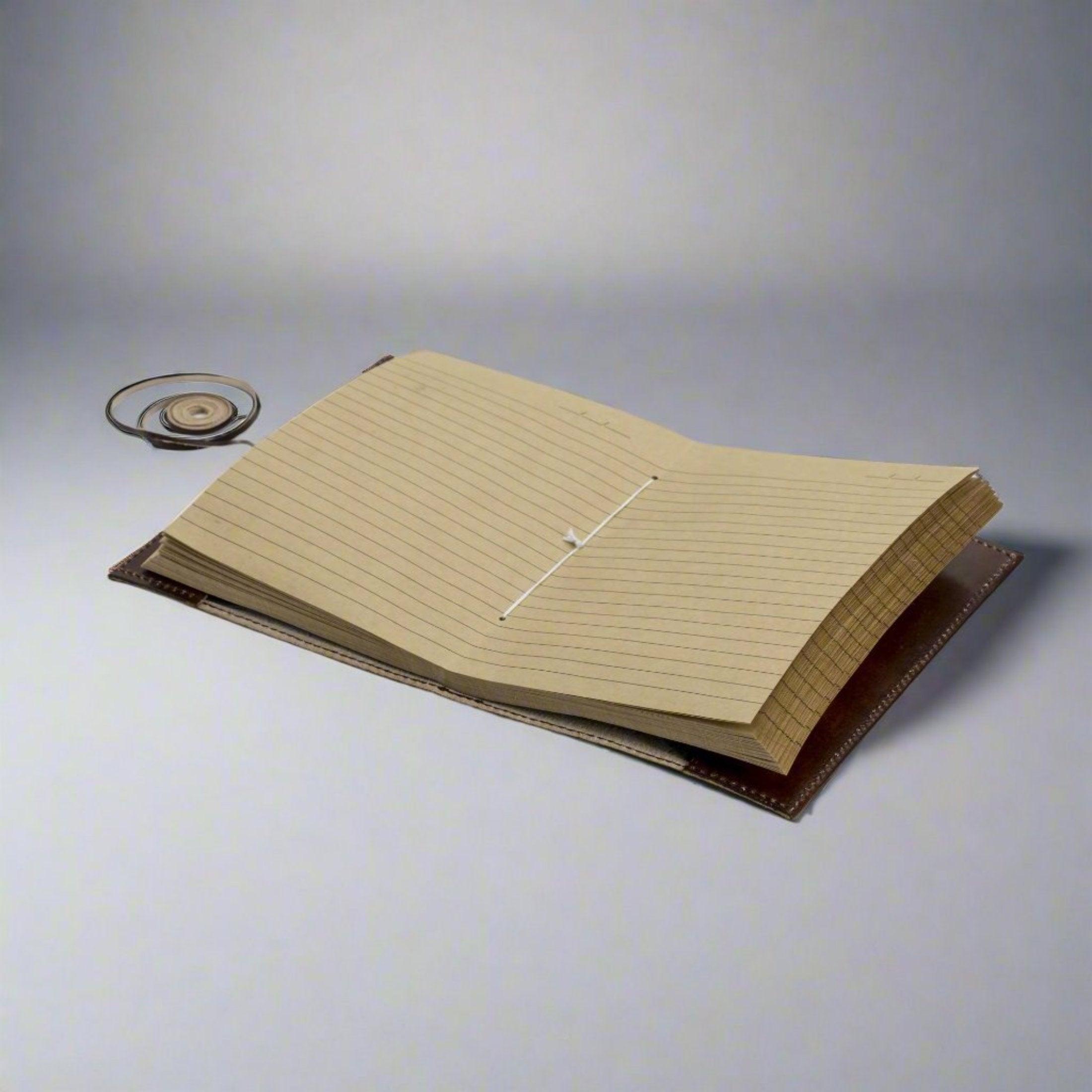 lined paper vintage leather journal 