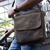 Leather 11 Inch Sturdy Leather iPad Messenger Satchel Bag