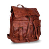 KomalC Leather Backpack Rucksack Travel Laptop Camping School College Bag for Men Women (Light Tan)