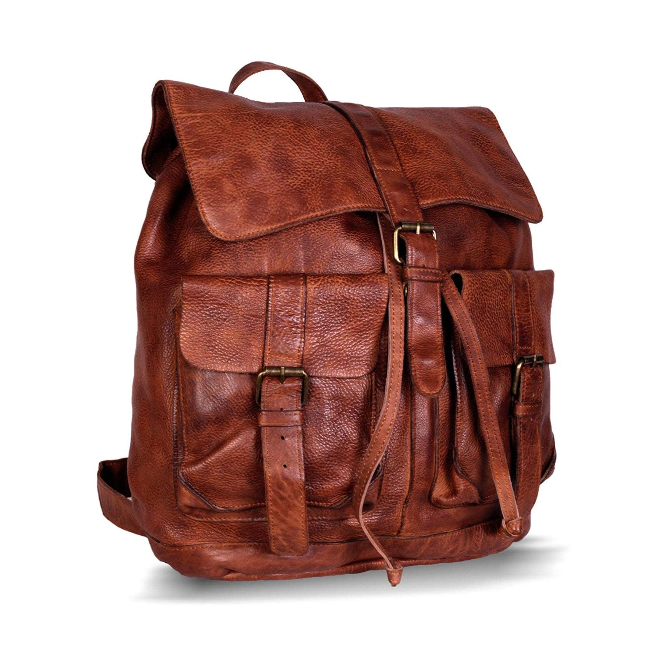 leather backpack for men and women
