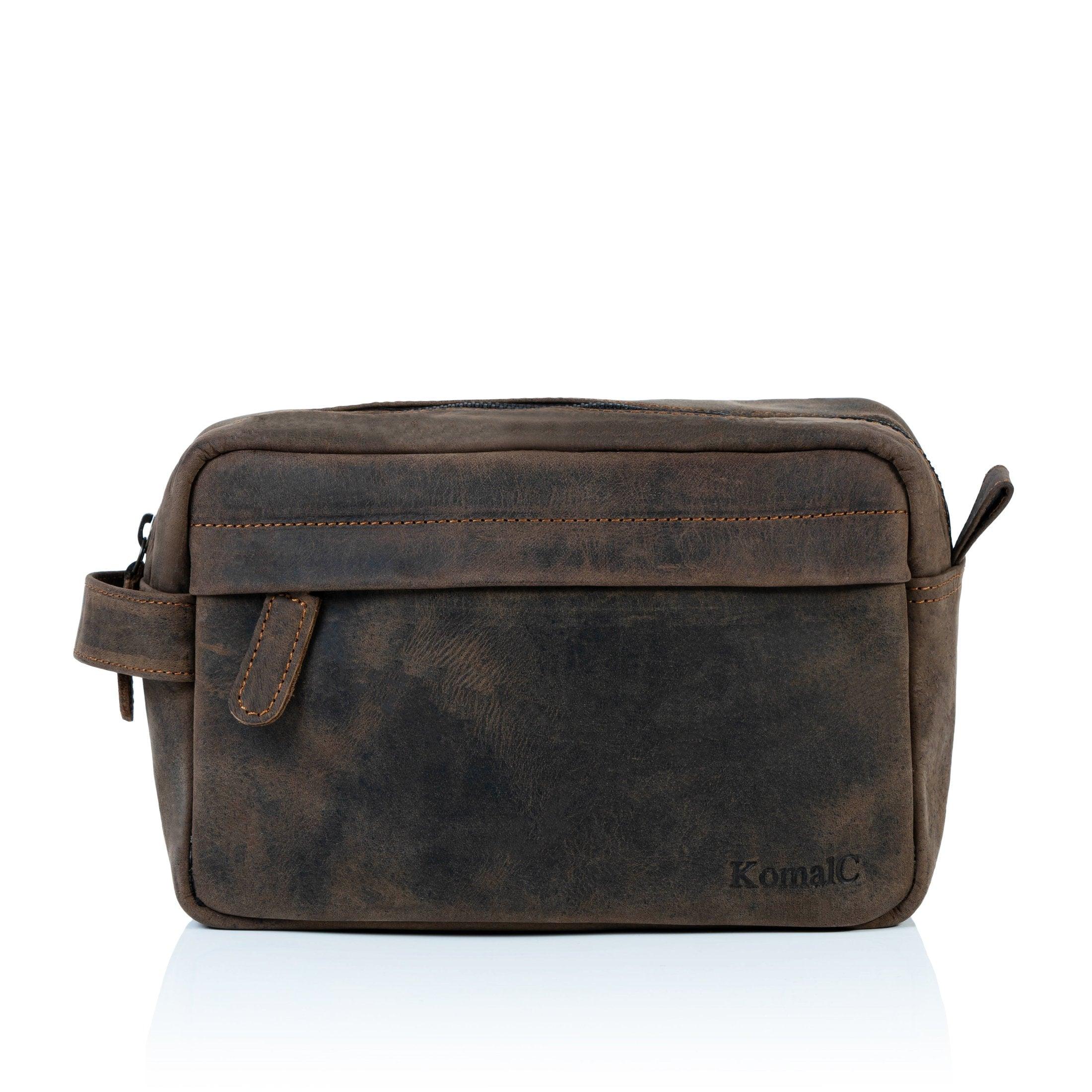 Buffalo Leather Toiletry Bag for men and women for travel use