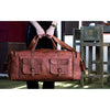Leather Duffel Bag 30 inch Large Travel Bag Gym Sports Overnight Weekender Bag by Komal s Passion Leather