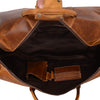 Leather Duffel Bag Travel Gym Sports Overnight Weekend cabin holdall by KomalC (Distressed Tan)