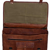 18 Inch Vintage Men's Brown Handmade Leather Briefcase Best Laptop Messenger Bag Satchel for Men Gifts for him