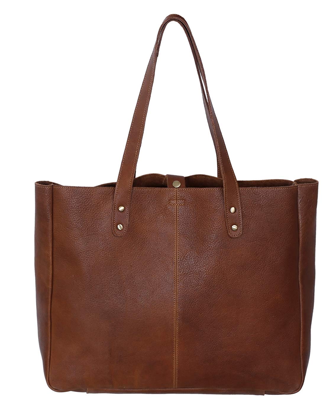 Buy PRERNA Real Leather Bag Tote Bag for Women Bucket Style Medium Size  (Dark Brown) at Amazon.in