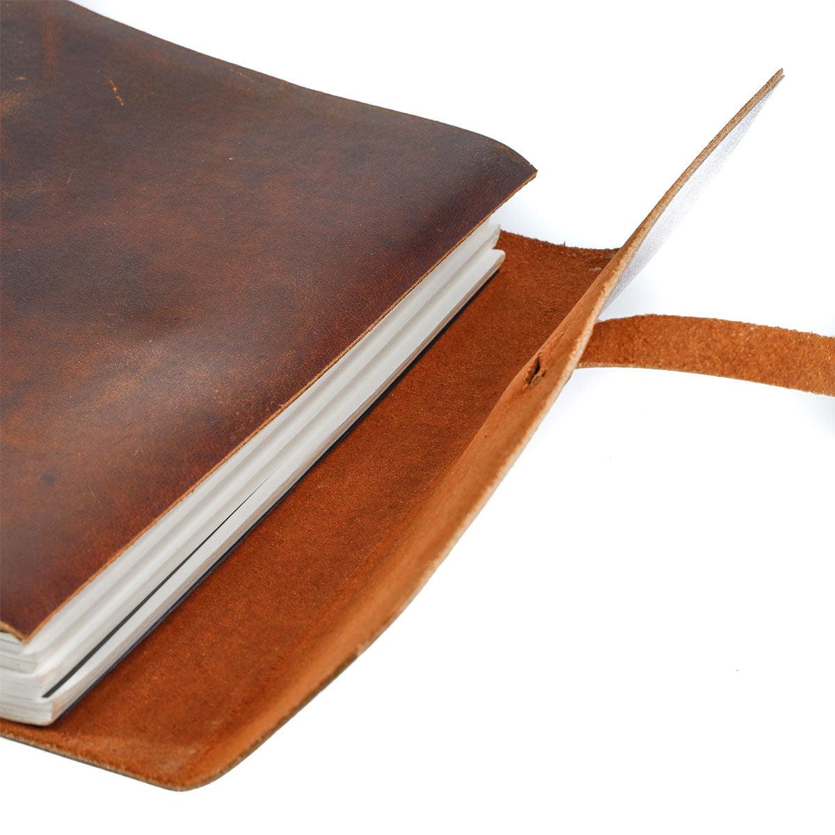handmade bound leather journal