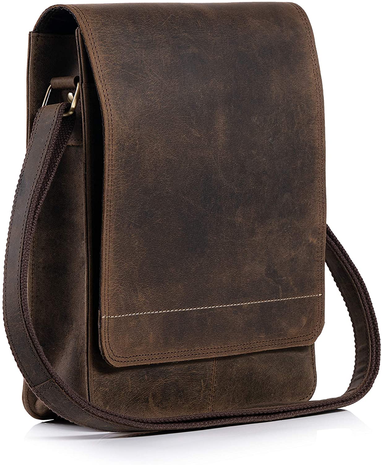 Komal's Passion Leather 11 Inch Sturdy Leather satchel iPad Messenger