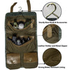 Genuine Buffalo Leather Hanging Toiletry Bag Travel Dopp Kit (Green)
