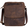 Leather 11 Inch Sturdy Leather iPad Messenger Satchel Bag
