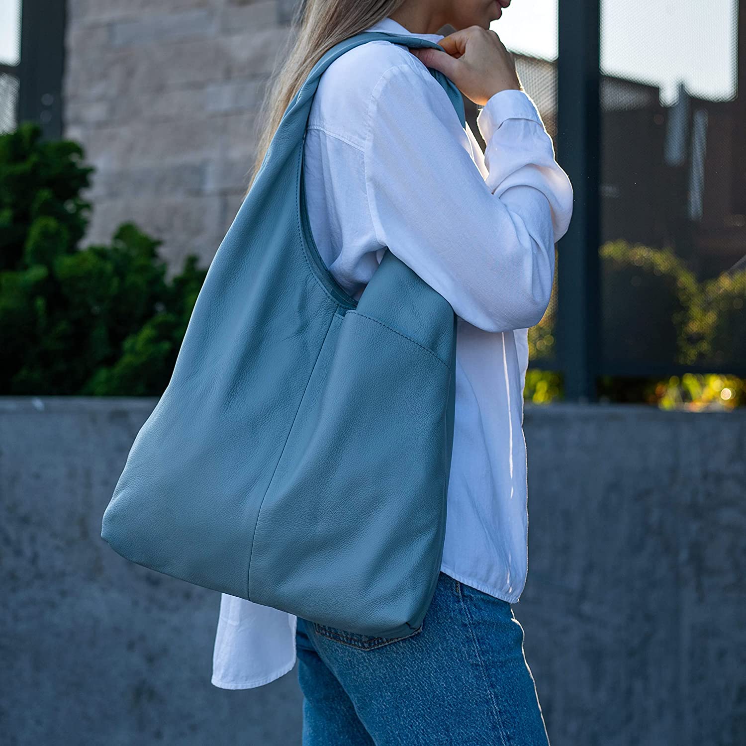 BROMEN Women Handbag Designer Vegan Leather Hobo Handbags Shoulder Bucket  Crossbody Purse, Color - green