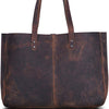 Leather Shoulder Bag Tote for Women Purse Satchel Travel Bag shopping Carry Messenger Multipurpose Handbag (distressed Tan)