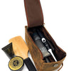 KomalC Genuine Buffalo Leather Unisex Toiletry Bag Travel Dopp Kit