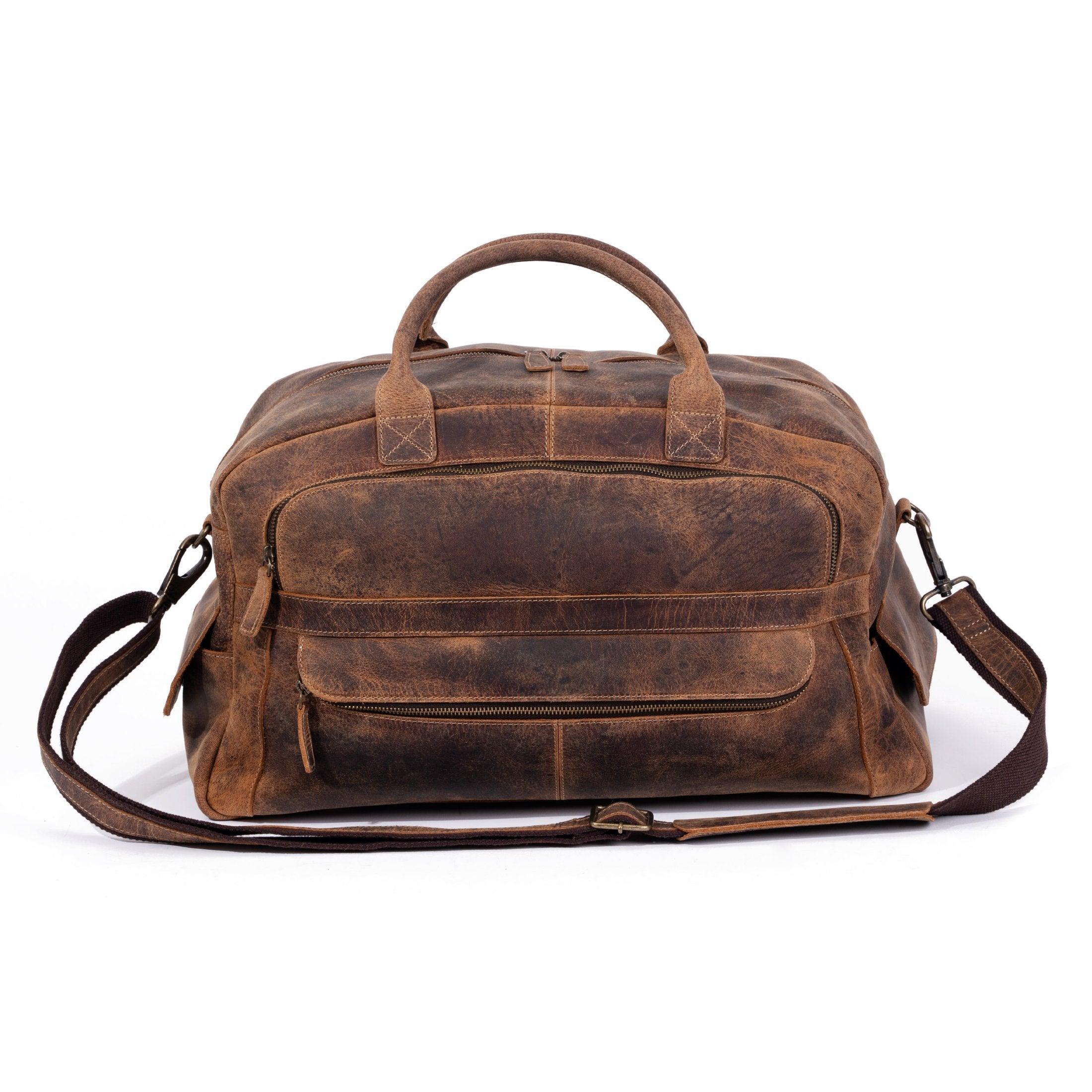 buffalo leather backpack or duffle Leather Duffel Bag for Men & Women