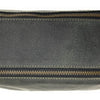 KomalC Genuine Buffalo Leather Unisex Toiletry Bag Travel Dopp Kit (Charcoal Black)