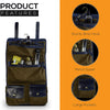 Genuine Buffalo Leather Hanging Toiletry Bag Travel Dopp Kit ( Ink Blue)