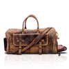 KomalC Leather Travel Duffel Bags for Men and Women Full Grain Leather Overnight Weekend Leather Bags Sports Gym Duffle