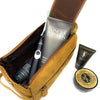 Genuine Buffalo Leather Unisex Toiletry Bag Travel Dopp Kit (Distressed Yellow Tan)