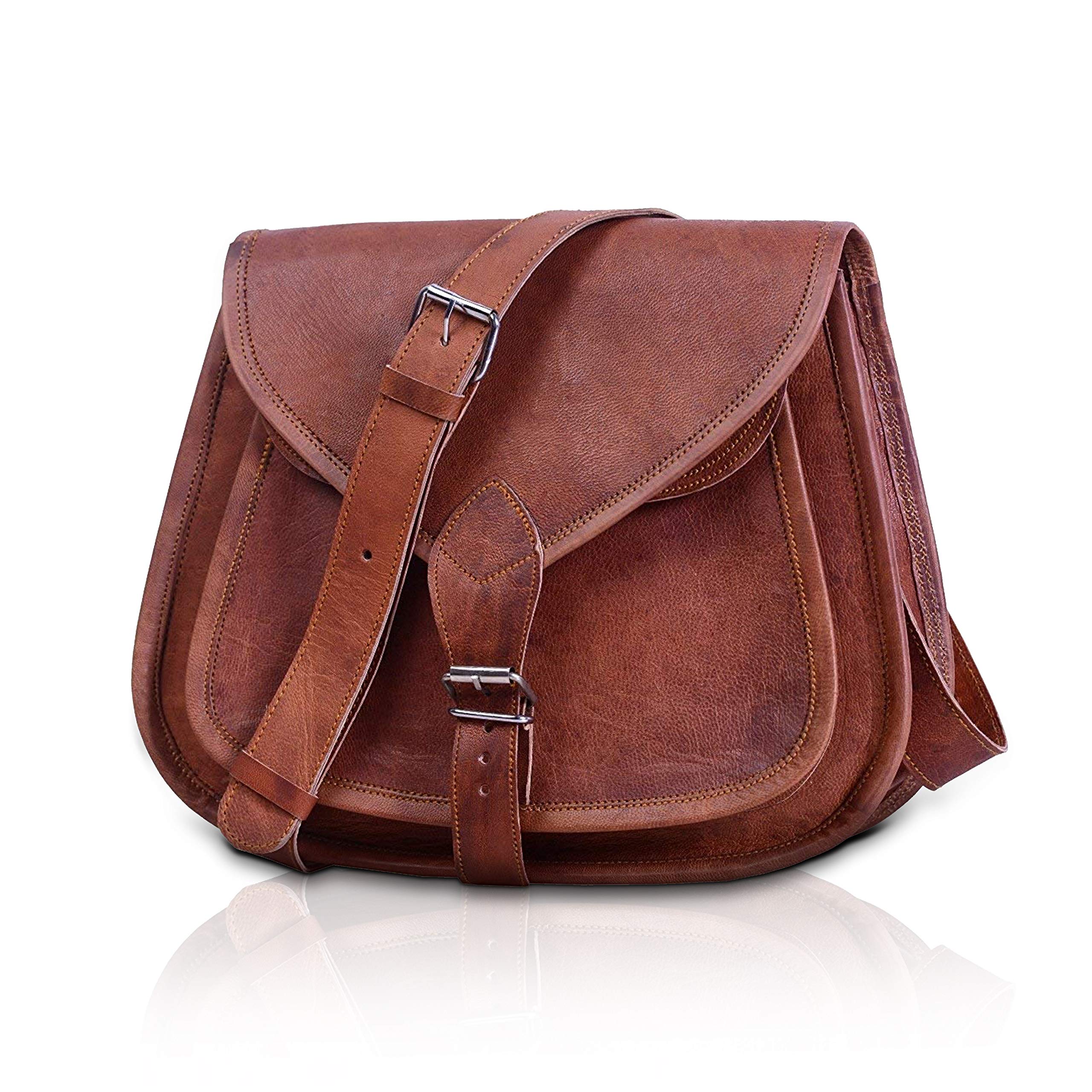 WEIXIER Men's Crossbody Bag Leather Small Business Shoulder Handbag for  IPad 9.7