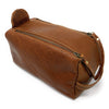 Genuine Buffalo Leather Unisex Toiletry Bag Travel Dopp Kit (Chicago Buff)