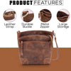 Leather Crossbody Bag for women purse tote ladies bags satchel travel tote shoulder bag