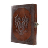 Handmade Leather Double Dragon Journal/Writing Notebook Diary/Bound Daily Notepad for Men & Women Unlined Paper Medium 8 x 6 Inches, Writing pad Gift for Artist, Sketch
