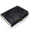 Handmade Leather Double Dragon Journal/Writing Notebook Diary/Bound Daily Notepad for Men & Women Unlined Paper Medium 8 x 6 Inches, Writing pad Gift for Artist, Sketch Black