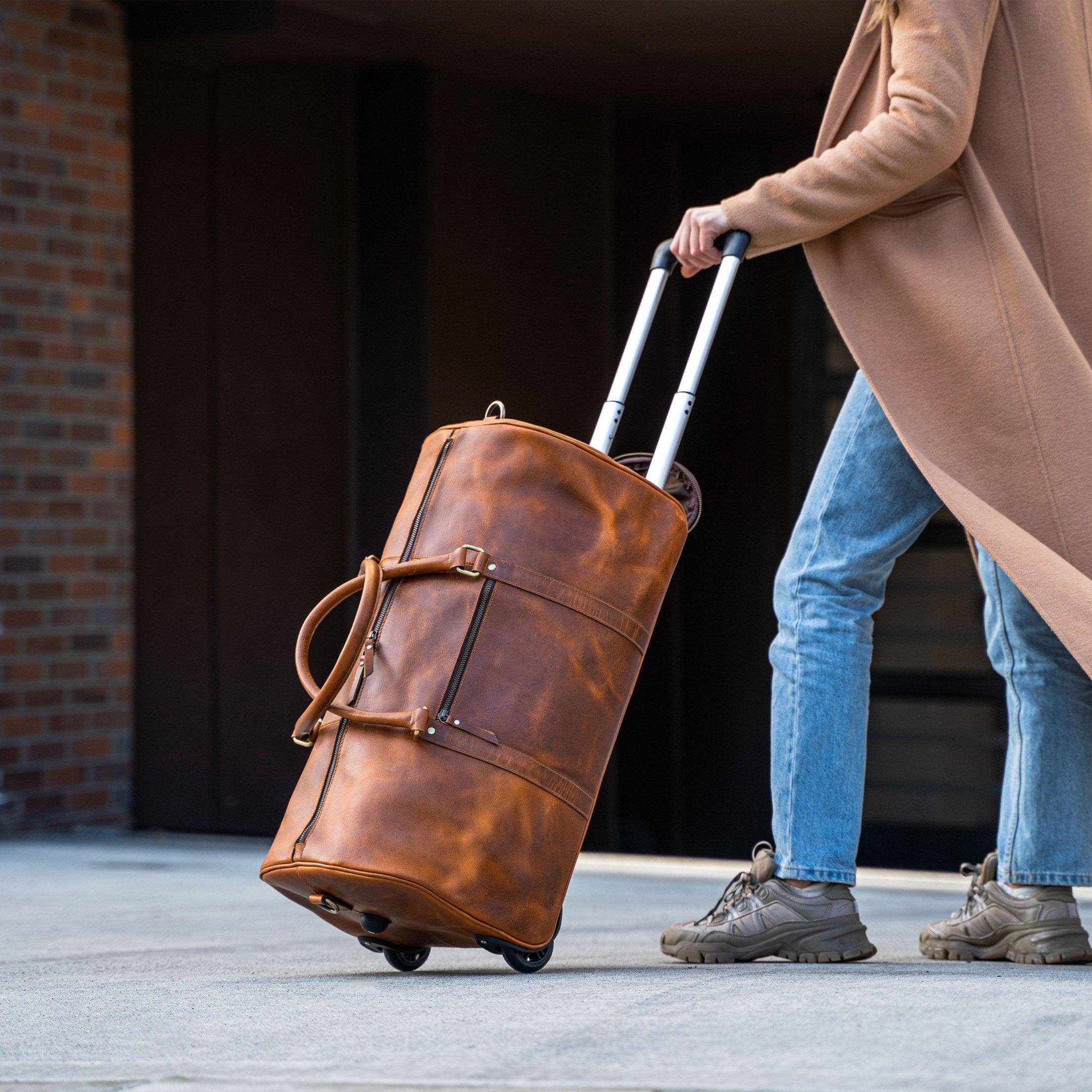 leather weekend bag