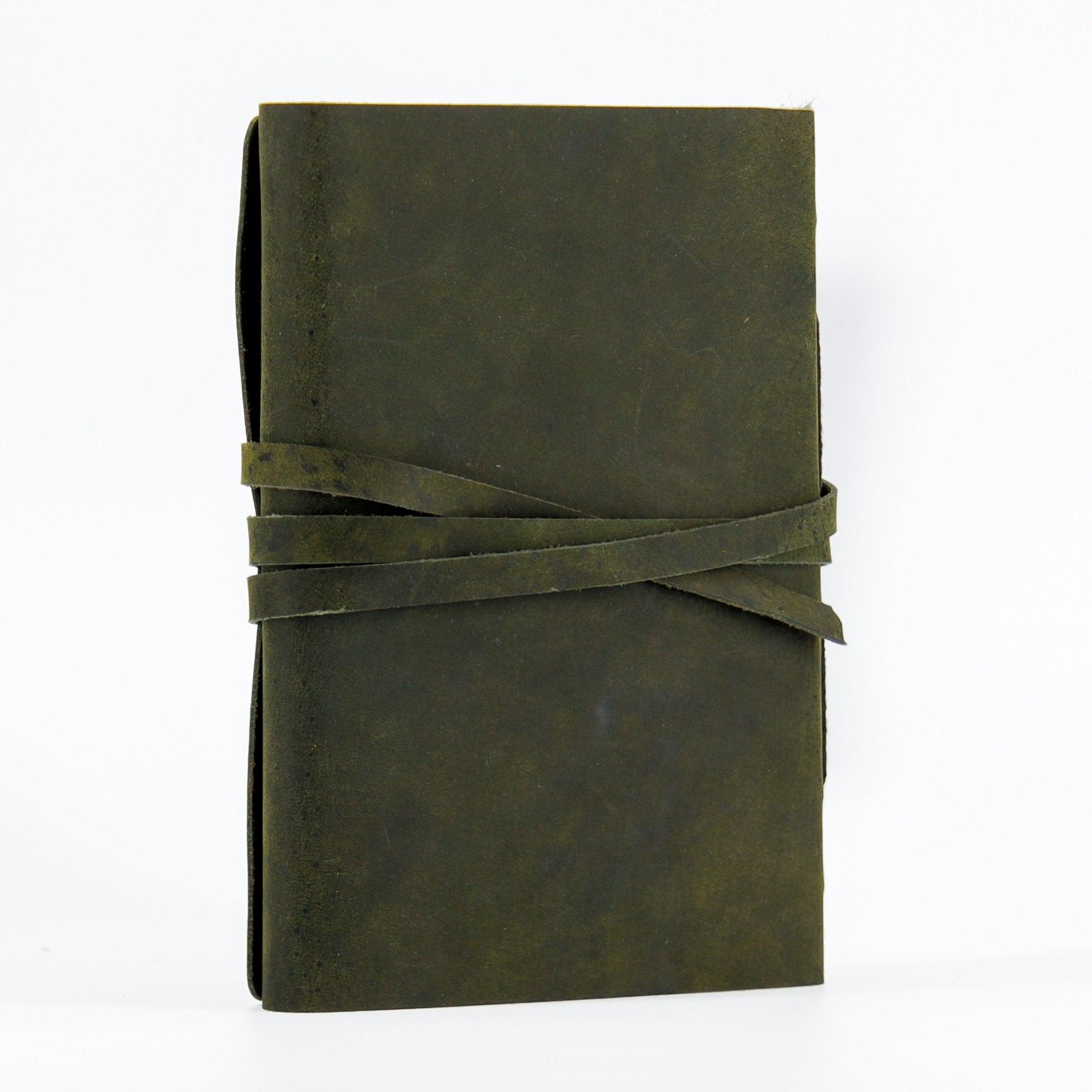 240 lined pages, and compact 8x6-inch size leather journal