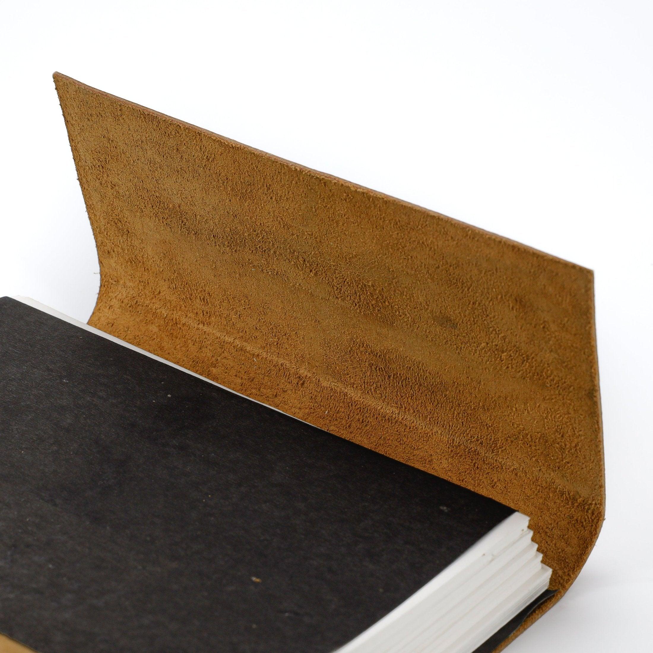 Handmade Leather Journal - Writing Notebook Diary with Unlined Paper for Men & Women | Medium Portable Daily Notepad