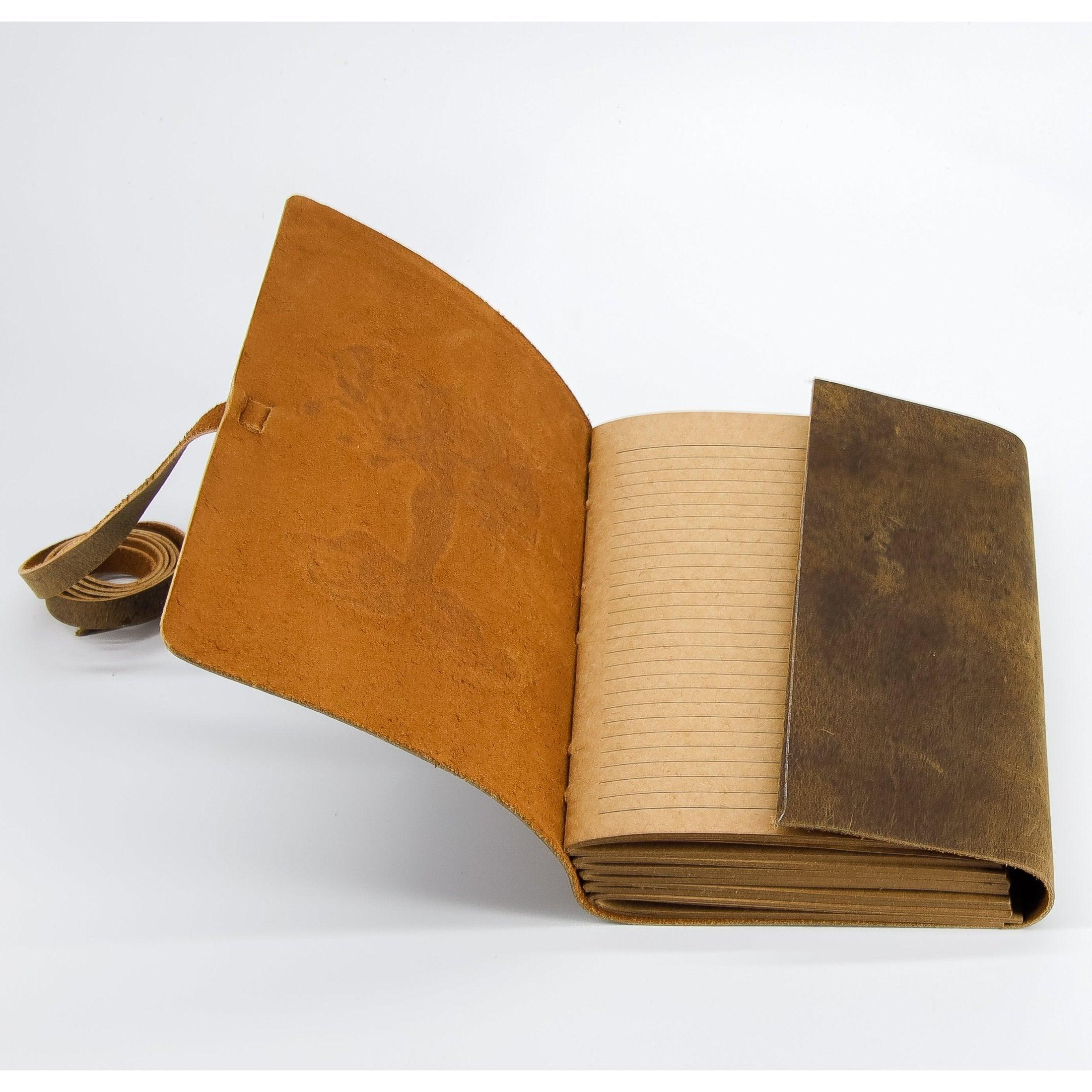 Handcrafted with premium water buffalo leather journal
