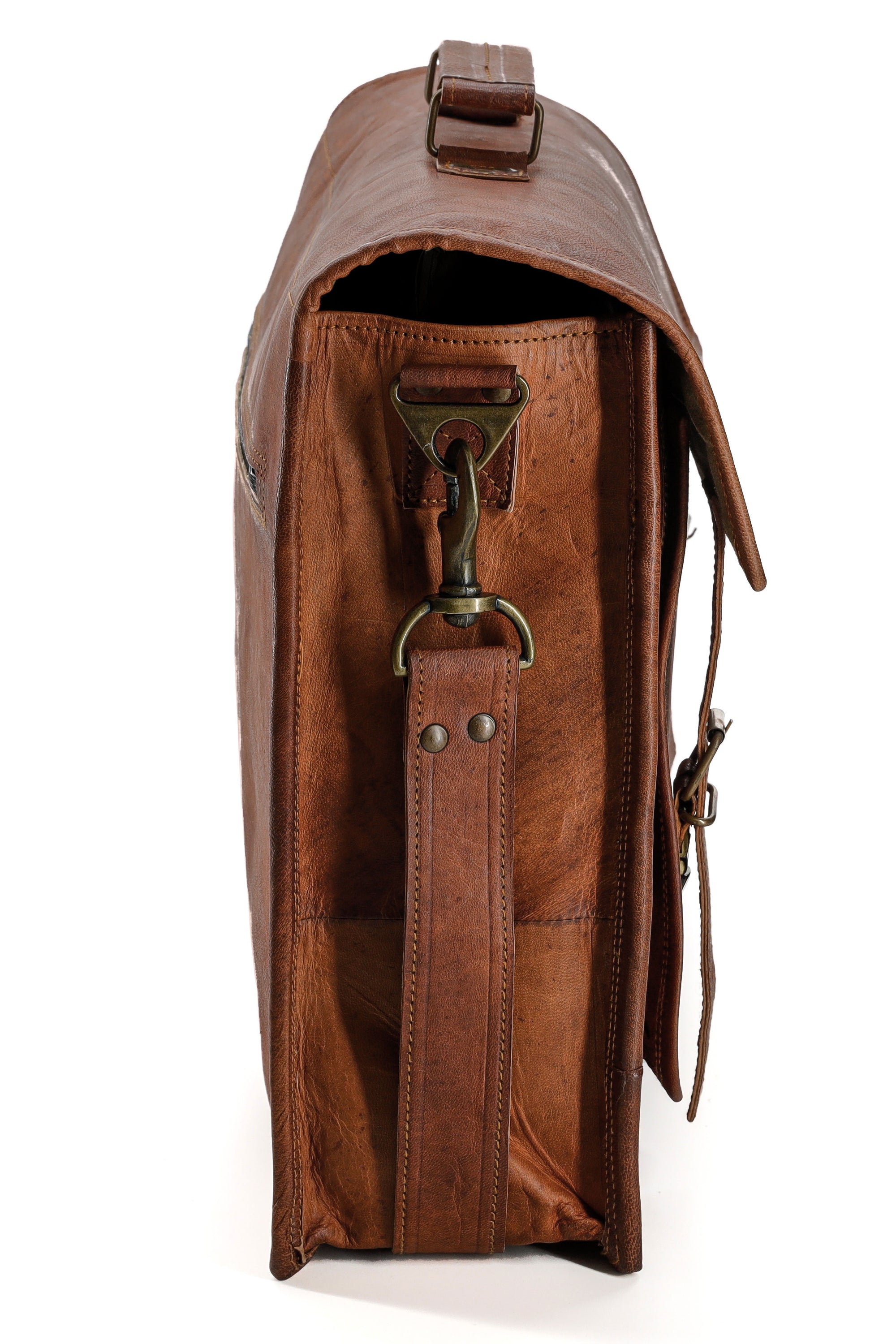 Franklin Covey Genuine Leather Messenger Laptop Work/School Shoulder Bag -  NWOT