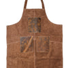Genuine Leather Grill Work Apron with Tool Pockets ~ Adjustable up to XXL for Men & Women ~ Shop Apron Leather Tool Apron