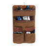 KomalC Genuine Buffalo Leather Hanging Toiletry Bag Travel Dopp Kit