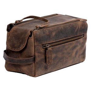 Buffalo Leather toiletry bag for men and women 