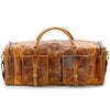 28 inch Duffel Bag Travel Sports Overnight Weekend Leather Duffle Bag for Gym Sports Cabin Holdall bag (Distressed Tan)