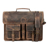 Leather briefcase 18 inch laptop messenger bag for men and women best satchel office bag