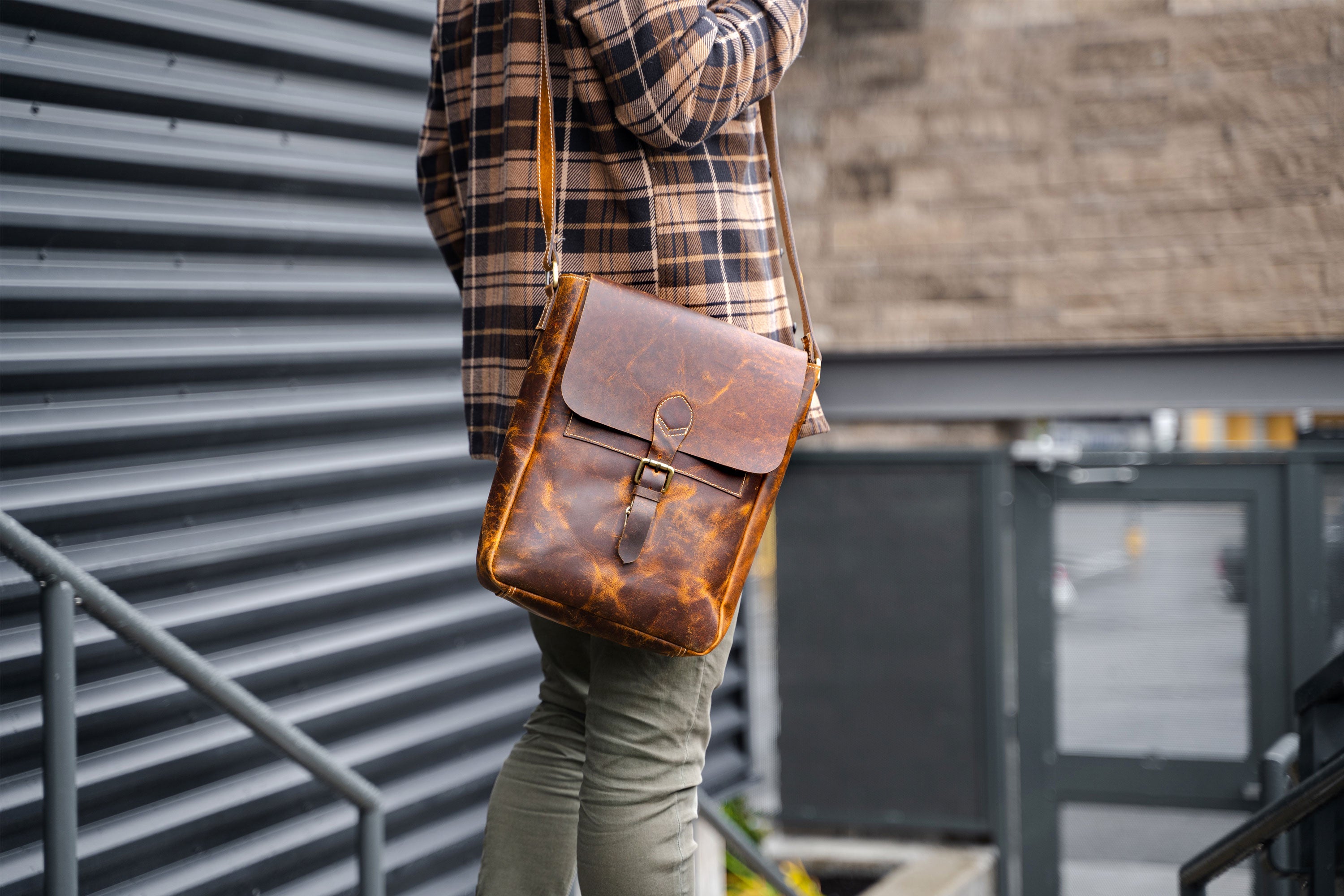 Men's satchel crossbody bag Clearance