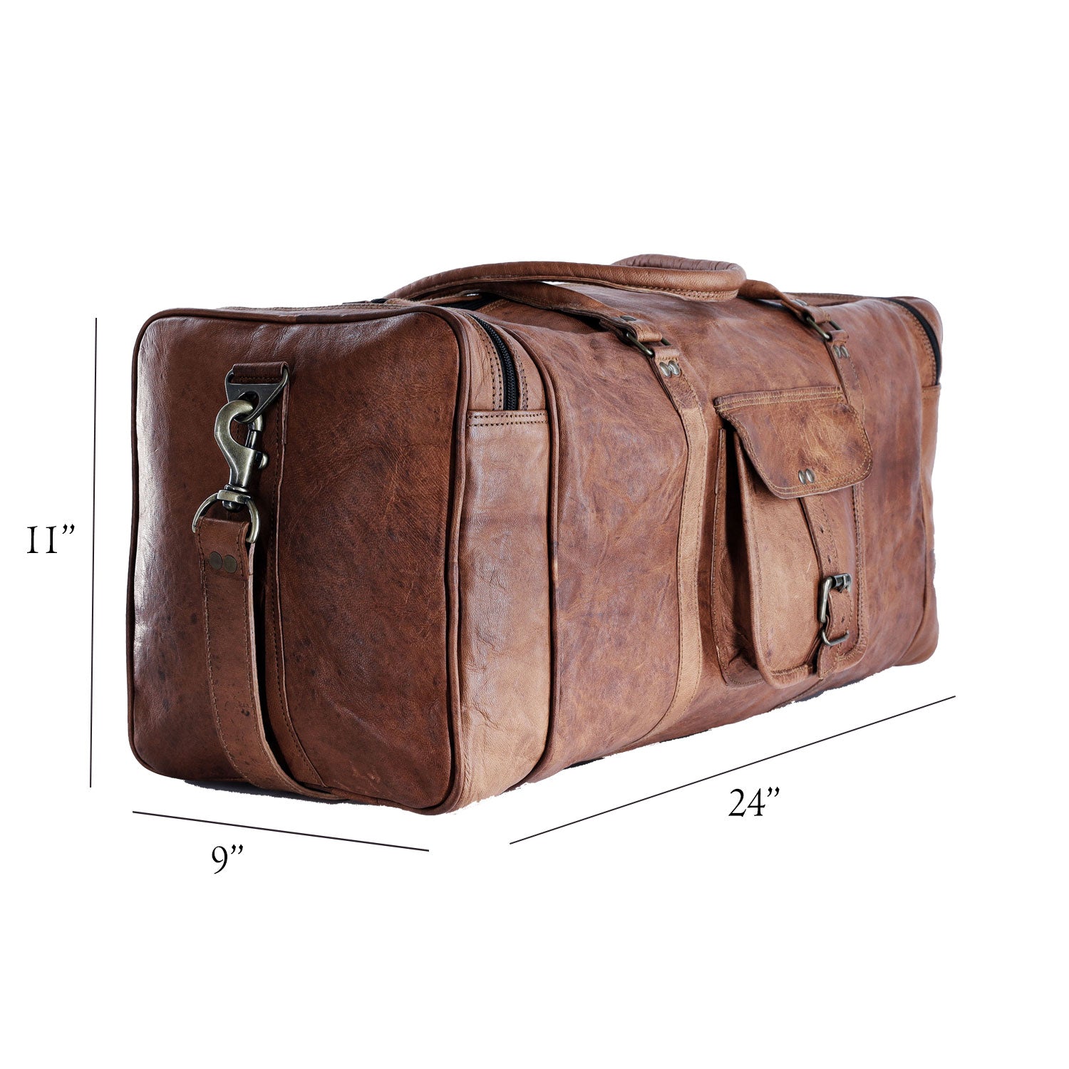 Leather Large 32 inch duffel bags for men holdall leather travel bag  overnight gym sports weekend bag